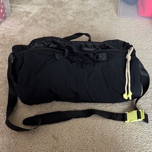 Black Duffel Bag with Adjustable Strap